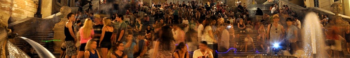 Spanische Treppe am Abend - Piazza di Spagna (Rom - IT) - 05 08 2012, 21:11 Uhr
